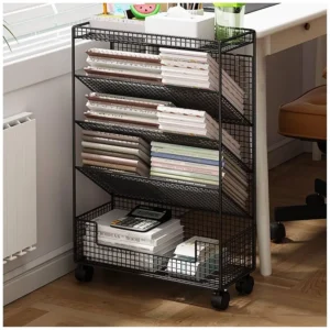Multipurpose Bookshelf Stand with Wheels