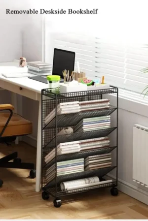Bookshelf stand with wheels