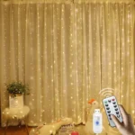 3M×3M Curtain Lights with Remote 8 LED backdrop with hooks