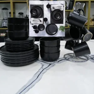 24pcs Black Dinner set