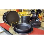 24pcs Black Dinner Set