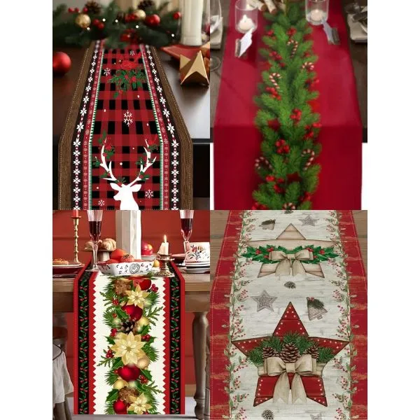 Unique House Collection Home 11 Quality Christmas Themed Table Runner