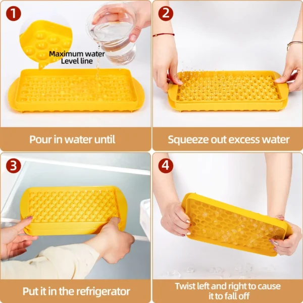 Round ice cube mold with lid