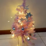 Mini Table Top Christmas Tree With Decorations and Lights 3 mini festive tree,
