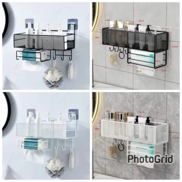 self-adhesive bathroom shelf
