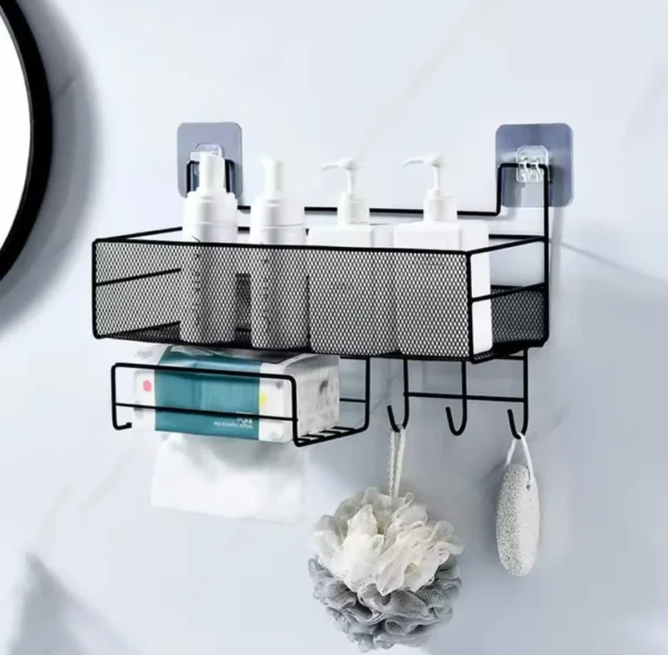 Mesh Bathroom Rack / Organizer with Self