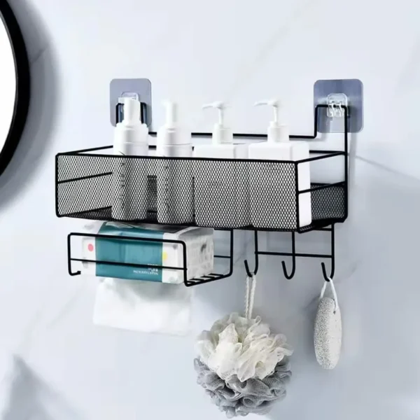 Mesh Bathroom Rack / Organizer with Self