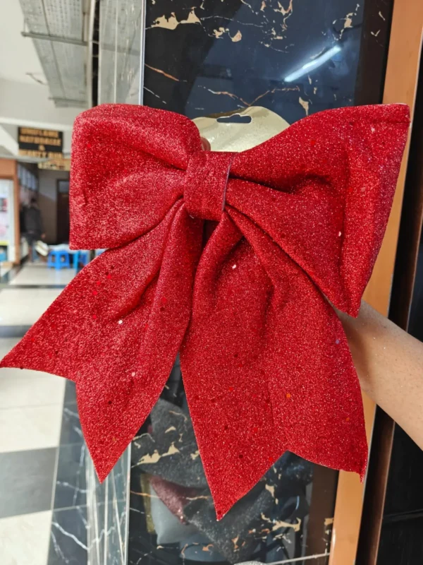 white red gold bows