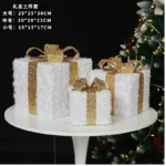 White Christmas Lighted Gift Boxes