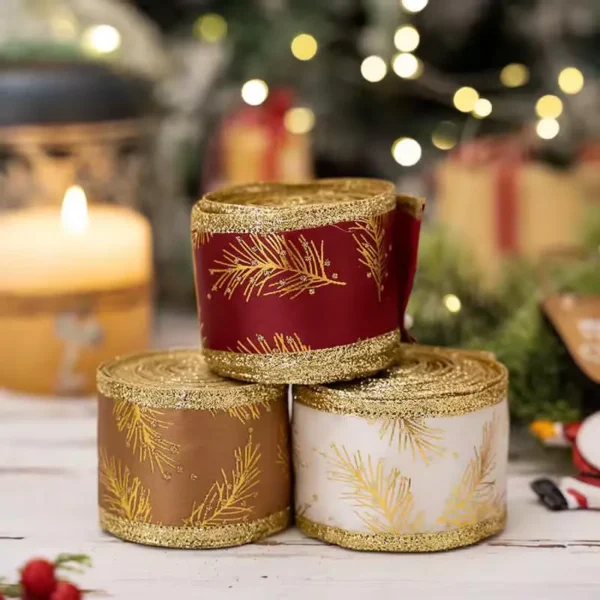 Christmas ribbon gold