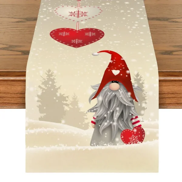 Snowman gnome table cloth
