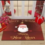 Christmas Door Mats 3 Twinkly ribbon décor
