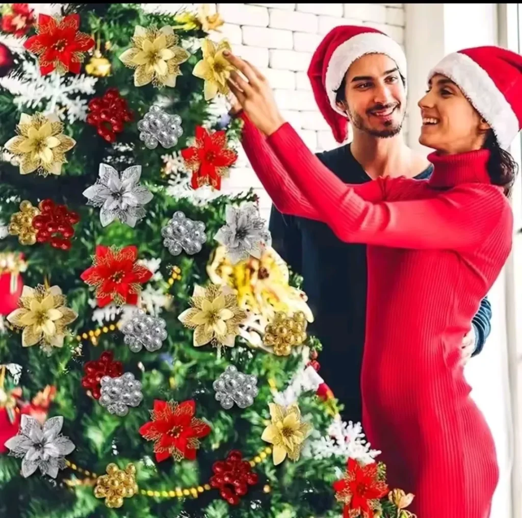 Shop by Categories 5 Christmas flower ornaments