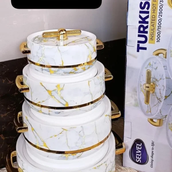 Unique House Collection Home 17 Premium Set of 4 Turkish Hotpots