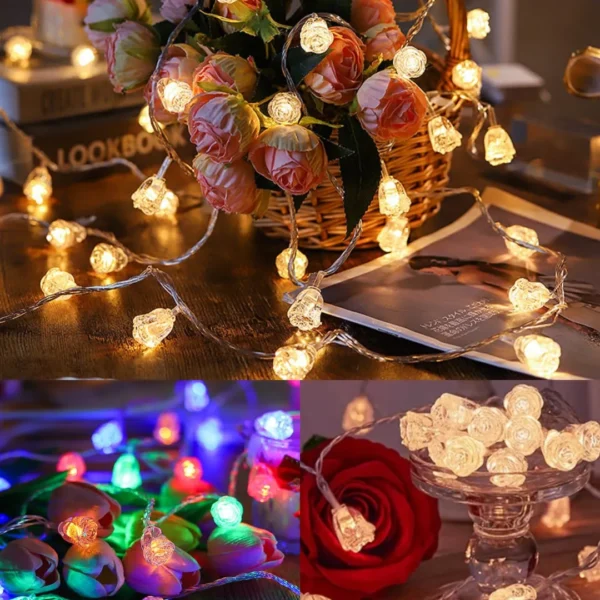 Unique House Collection Home 24 Christmas Flower-Shaped LED