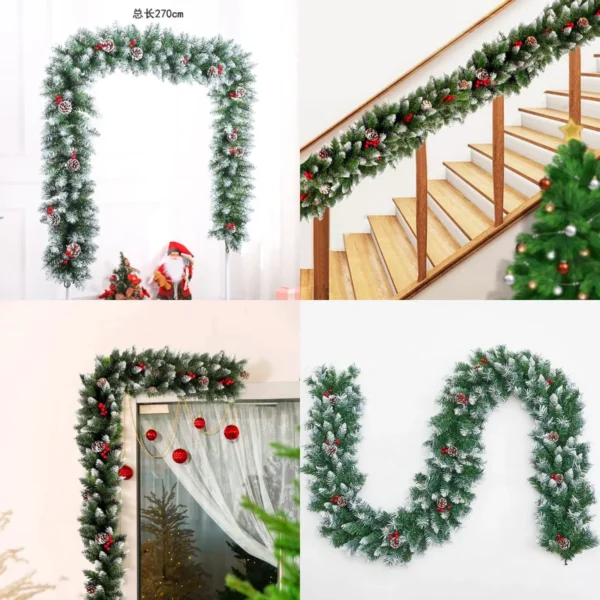 Unique House Collection Home 13 Christmas Garland with Pine Cones