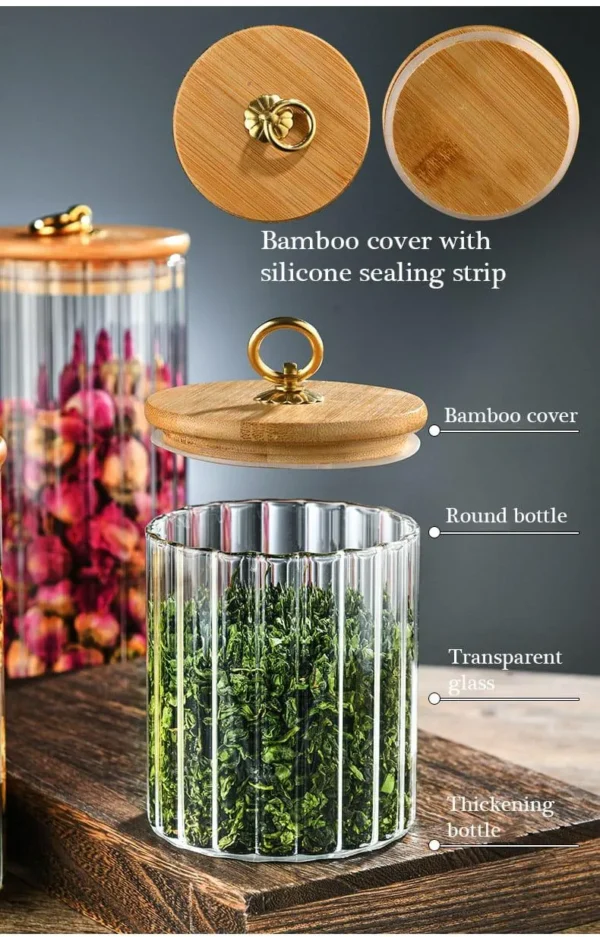 3pcs Glass Canisters Set