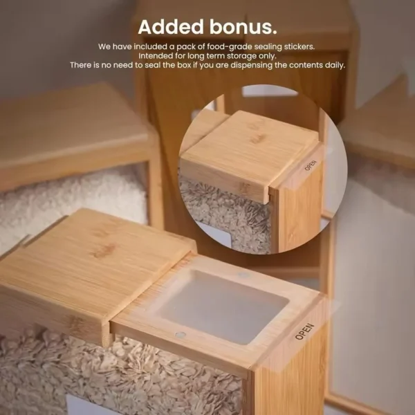 Glass Bamboo Storage Jar 3L