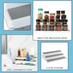3Tier Non-Slip Multi-Purpose Spice Rack 4 Kitchen Counter Spice Rack