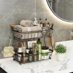 2Tier Detachable Metallic Fruit & Vegetable Basket 2 Metallic Fruit & Vegetable Basket