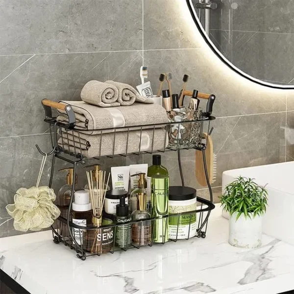 Unique House Collection Home 7 Metallic Fruit & Vegetable Basket