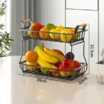 2Tier Detachable Metallic Fruit & Vegetable Basket 4 Nordic Fruit Vegetable Basket