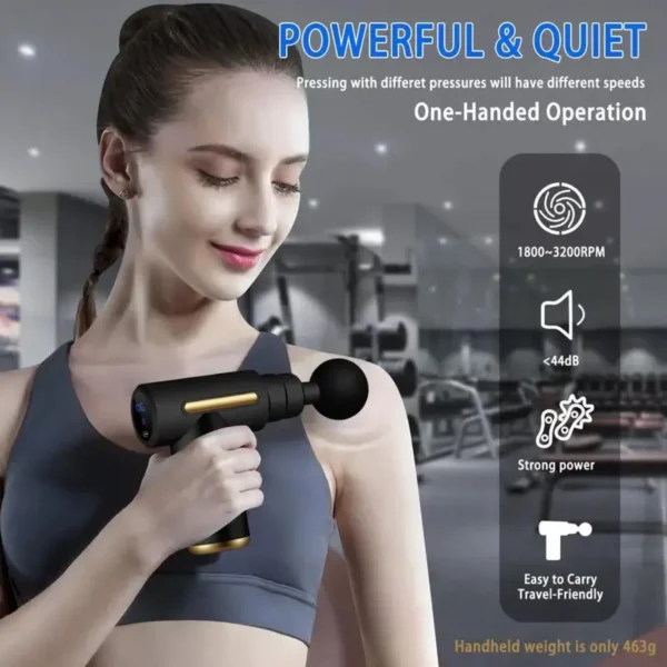 Massage gun with attachments