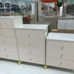 wooden bedside table drawers