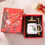 luxury holiday cup with lid and spoon