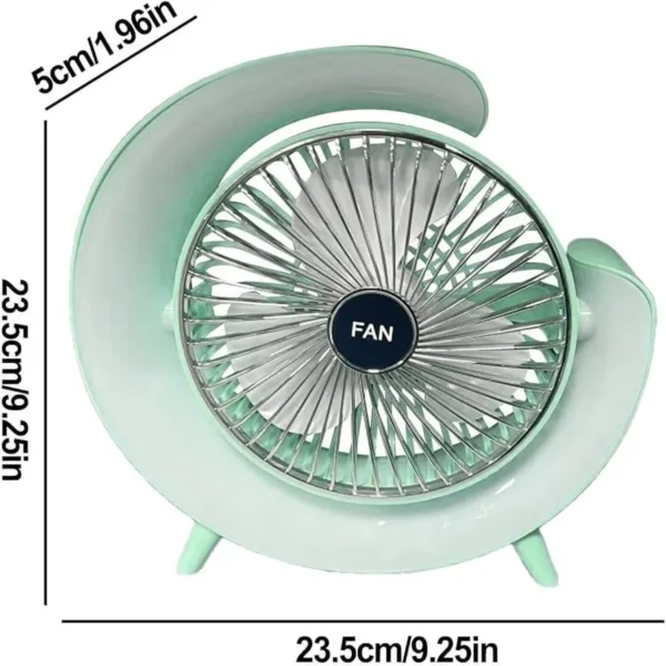 rechargeable table fan with LED lights
