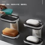 glossy black soap tray