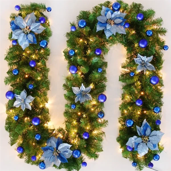 Christmas Garland with Flowers
