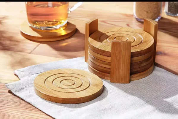 bamboo coaster set