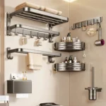 Black Towel Rack Set