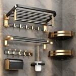 Aluminum Bathroom Storage Rack Set