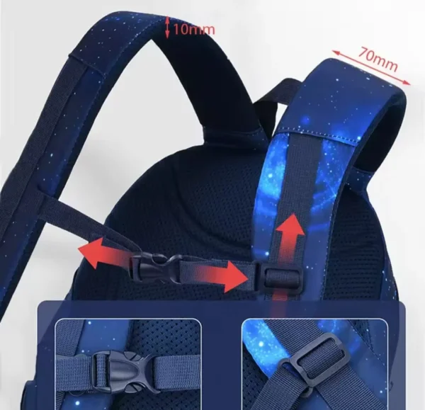 Black Starry School Bag