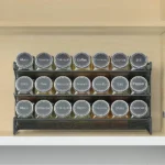 24pcs Spice Jars with Organizing Rack 4 Spice Jars Set