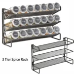 24pcs Spice Jars with Organizing Rack 3 24 Piece Spice Organizer