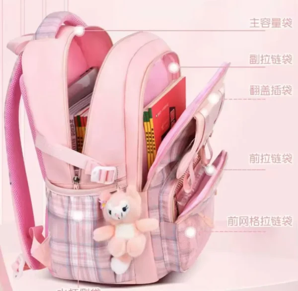 Spacious school backpack
