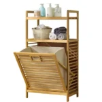 Bamboo Laundry Basket Organizer