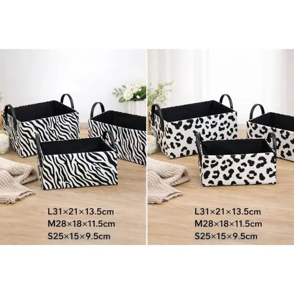 Decorative storage baskets set