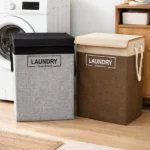 Foldable Laundry Basket with Lid 2 Foldable Laundry Basket with Lid