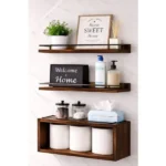 Solid Pine Wood Bathroom Floating Shelves 5 pine wood bathroom shelves