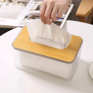 Transparent Water Ripple Tissue Box