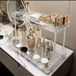 Two-Tier Crystal-Like Makeup Organizer 2 Crystal-Like Makeup Organizer
