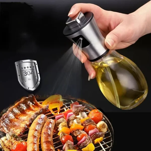 Transparent kitchen oil bottle