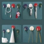 4pcs Punch-Free Wall Hanging Hooks 5 Adhesive wall hanging hooks