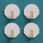 4pcs Punch-Free Wall Hanging Hooks 3 Self adhesive hooks set