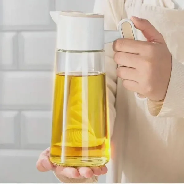 Glass oil dispenser bottle