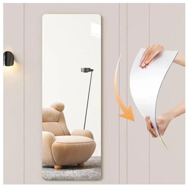 Stick-on mirror for home